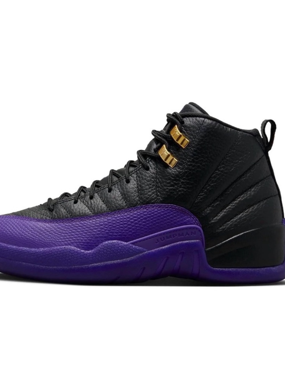 Air Jordan 12 Retro 'Black/Purple' Men's Basketball Shoes Sz 6.5